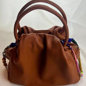 HOBO Darling Top Handle Satchel in Ginger Biscuit Soft Hyde Leather